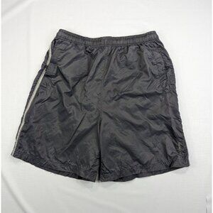 vintage reebok black swim board shorts mens large mesh lined nylon shorts